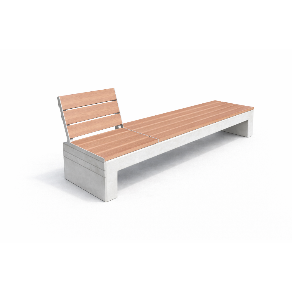 Betoninis suolas su atlošu ir medine apdaila (601)