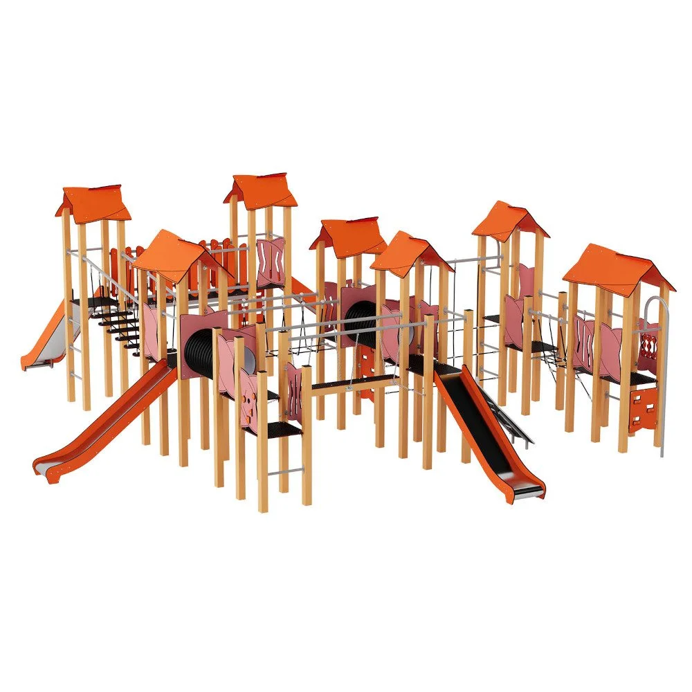 Urbi Nuotykių Žaidimų Kompleksas 12 su Metaliniais Stulpais (60012MP-A)