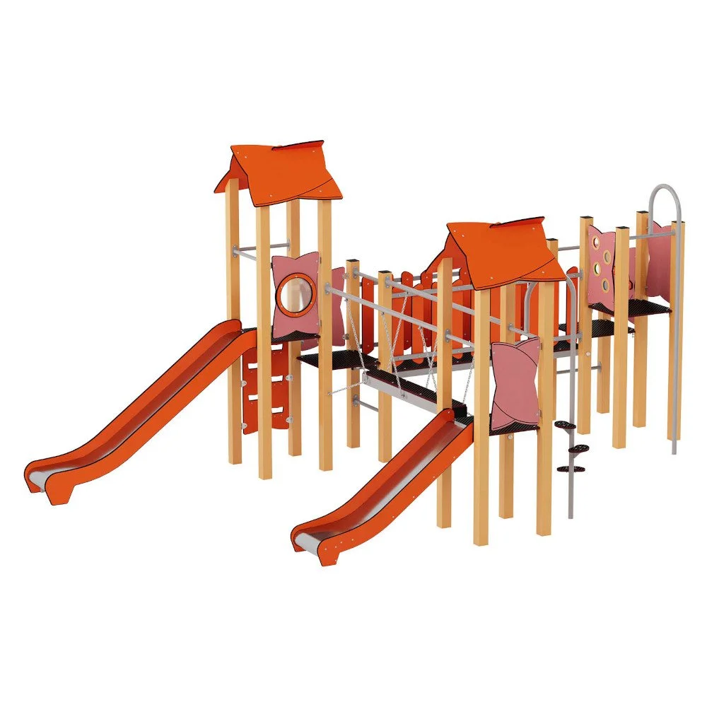 Urbi Nuotykių Žaidimų Kompleksas 8 su Metaliniais Stulpais (60008MP-A)