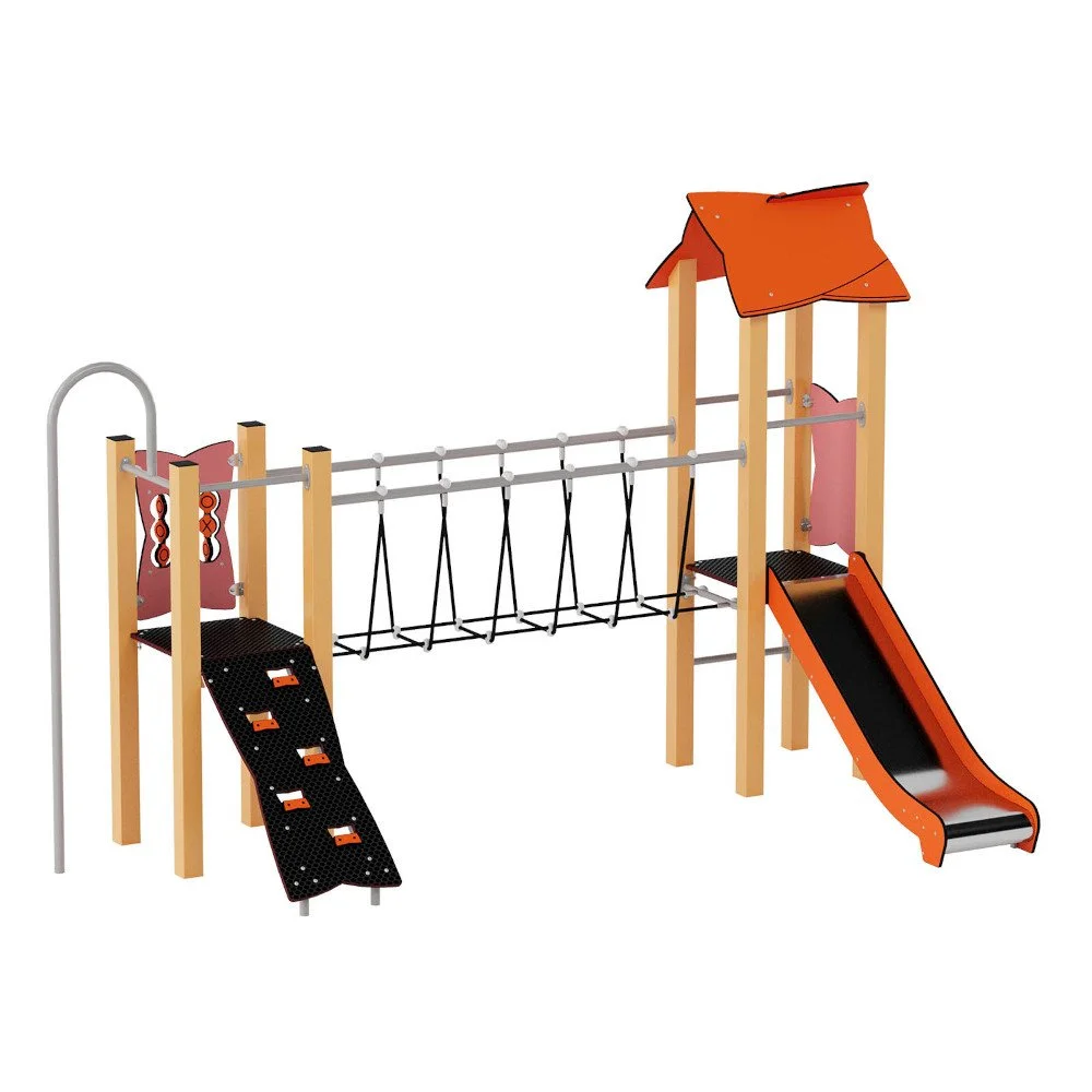 Urbi Nuotykių Žaidimų Kompleksas 6 su Metaliniais Stulpais (60006MP-A)