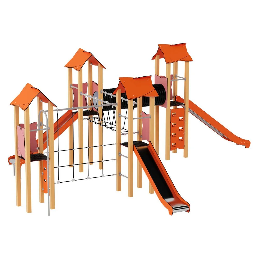 Urbi Nuotykių Žaidimų Kompleksas 10 su Metaliniais Stulpais (60010EPZ-A)