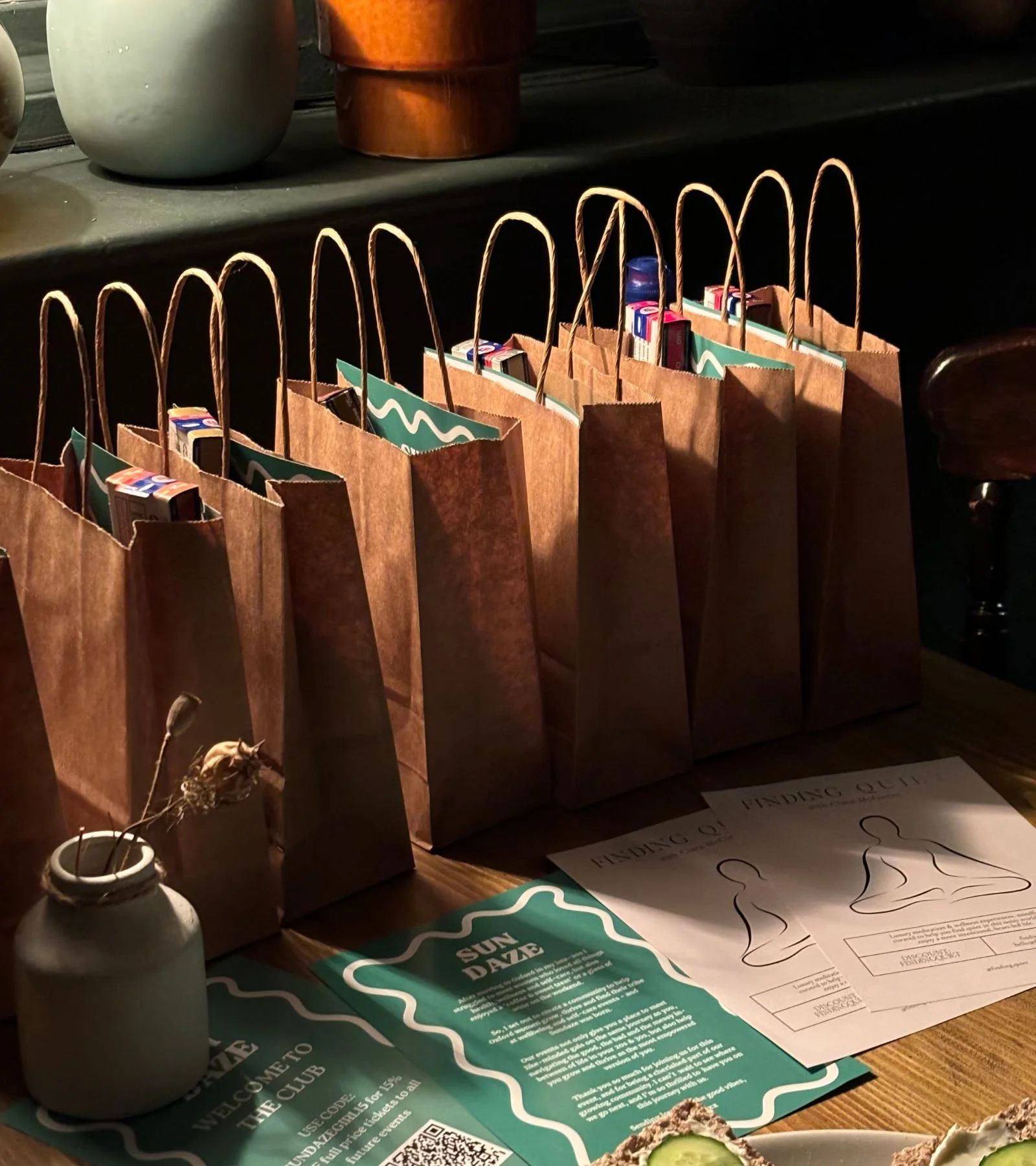 Sundaze Oxford goody bags and flyers.