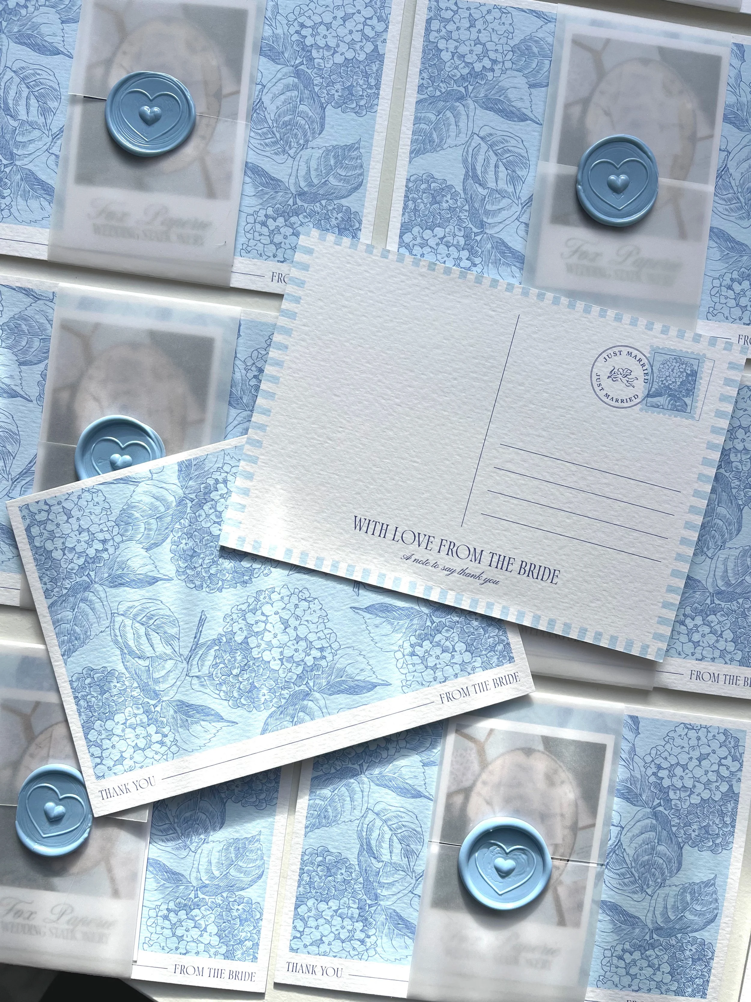 Pack of 10 - Thank You From The Bride Postcards