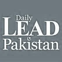 Logo of Daily Lead Pakistan with white text on a grey background