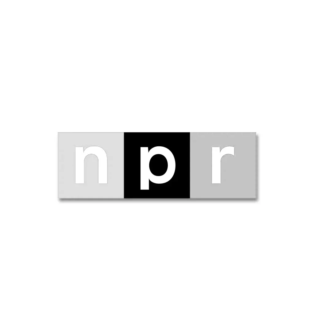 NPR logo with black and white color scheme