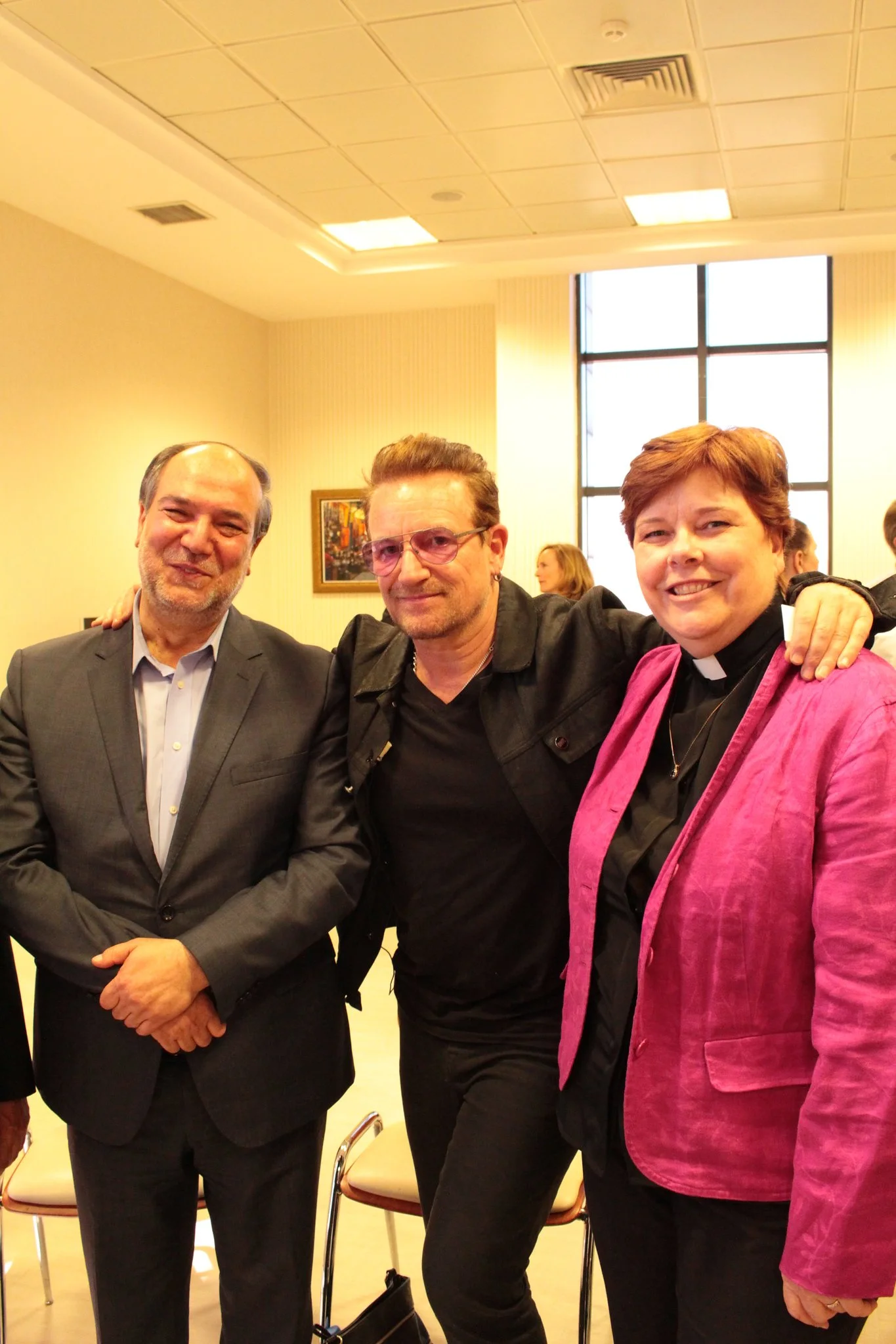 With U2's Bono Hawking and Rev. CJ Hawking