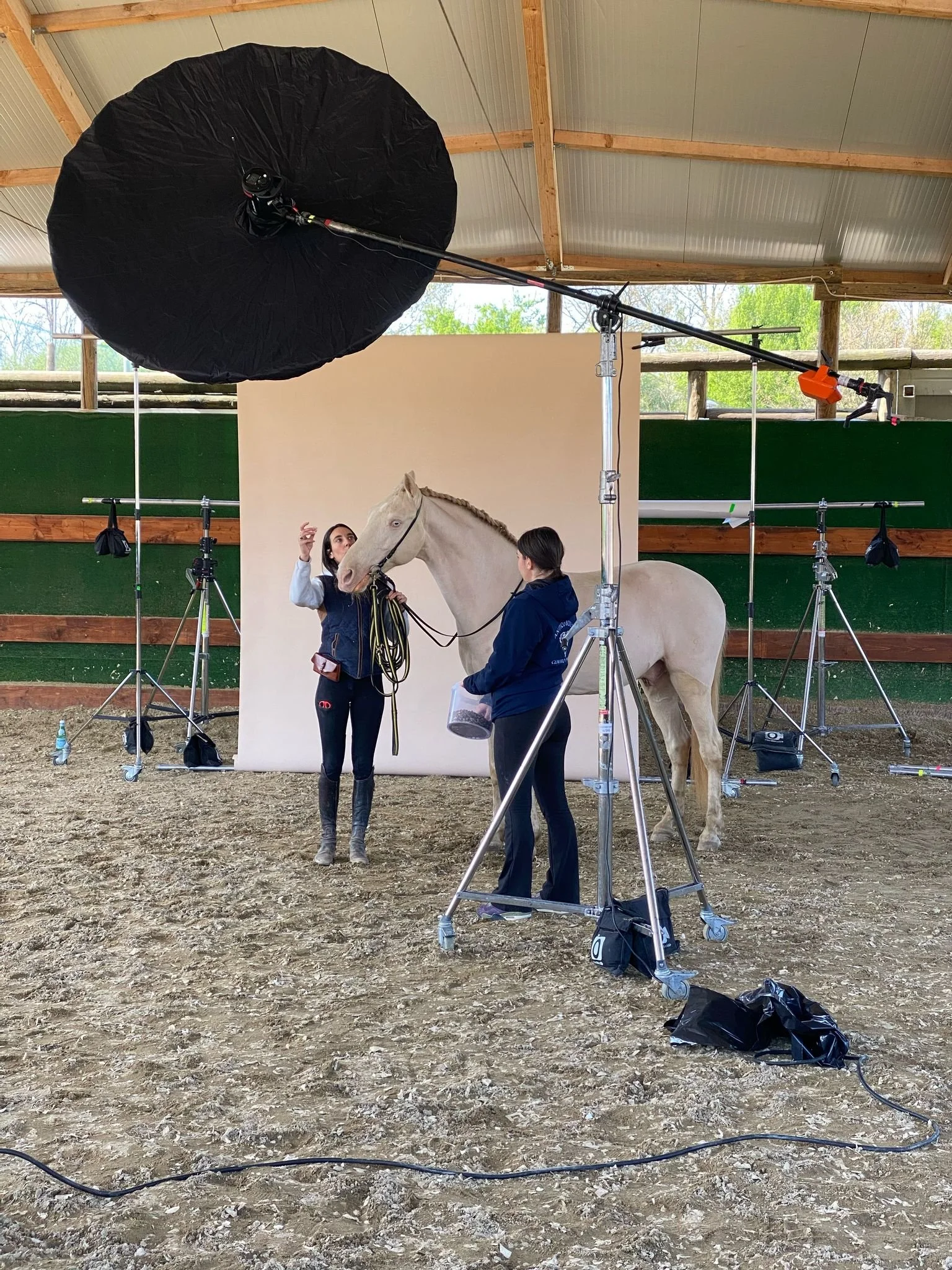 Set fotografico con cavalli presso il Centro Ippico Antico Borgo di Cisliano, vicino a Milano, con Gaia Esposito