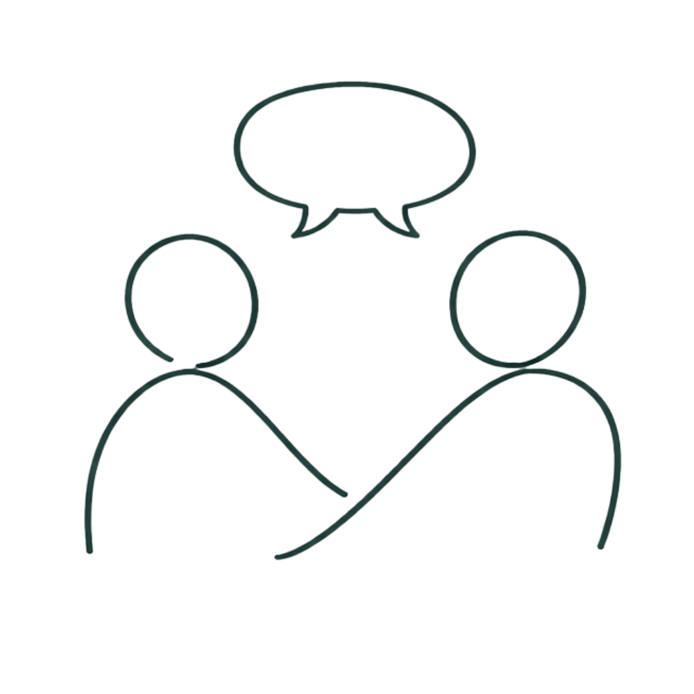 icon of two people in independent social services consultation