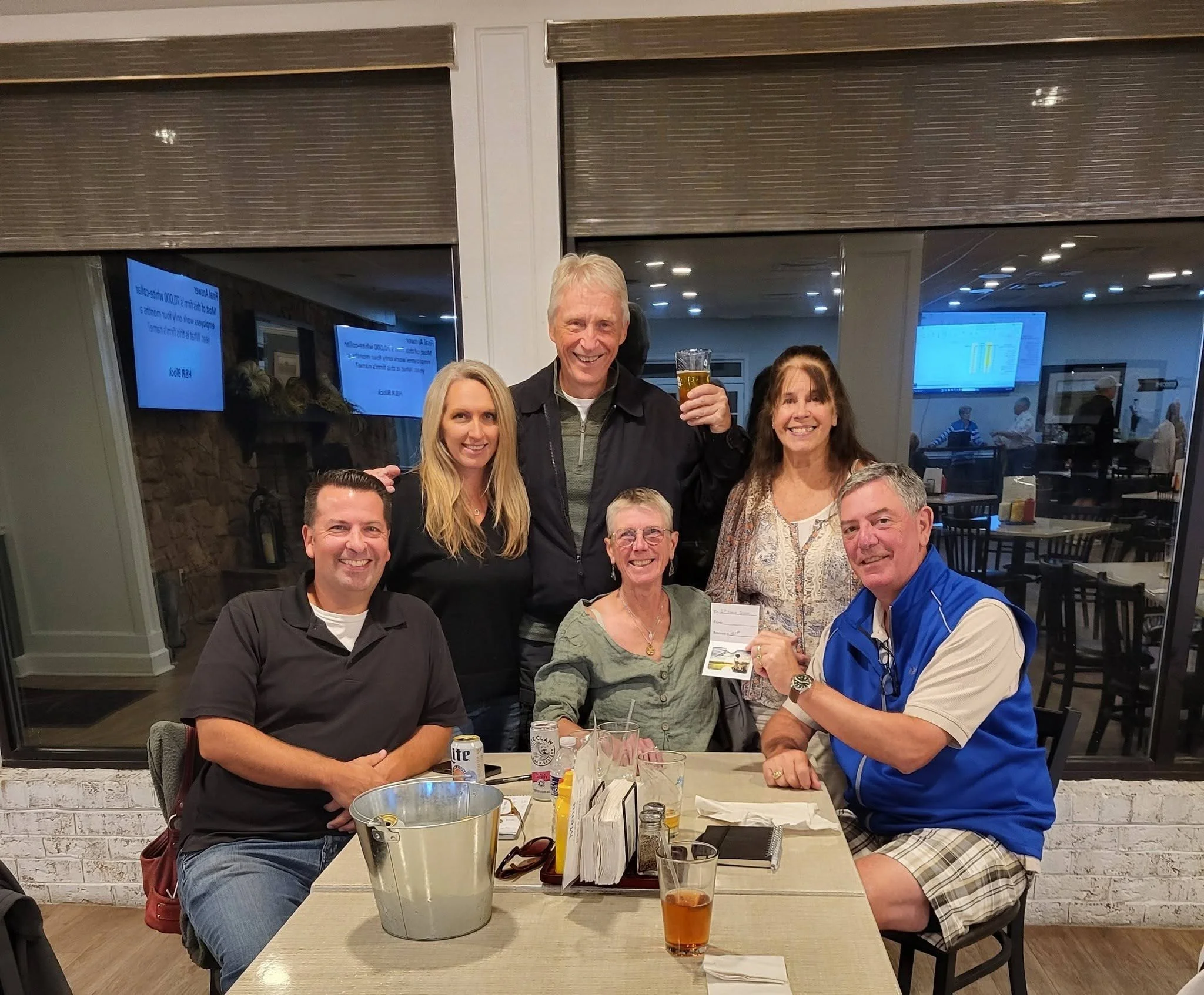 First-place team I'll Have What She's Having at Monday Night Trivia, Southside Bar & Grill, Seven Lakes Golf Club