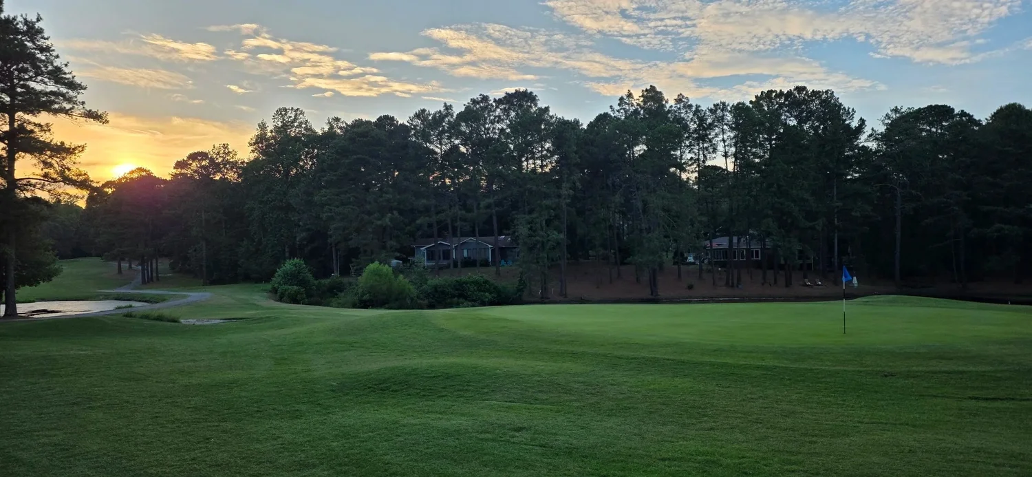 Hole 12 green at sunset