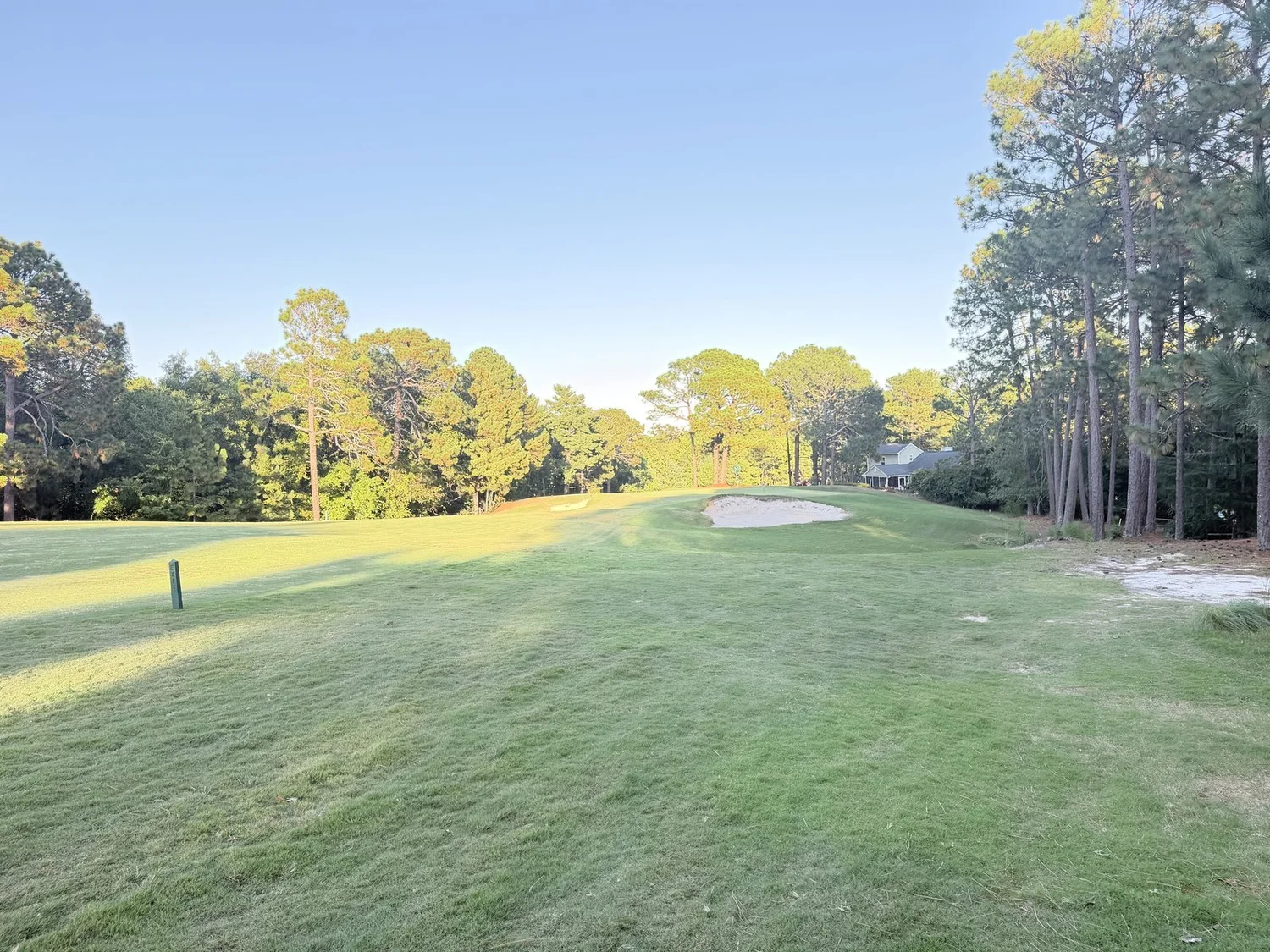 Hole 6 fairway looking toward the greenside bunkers