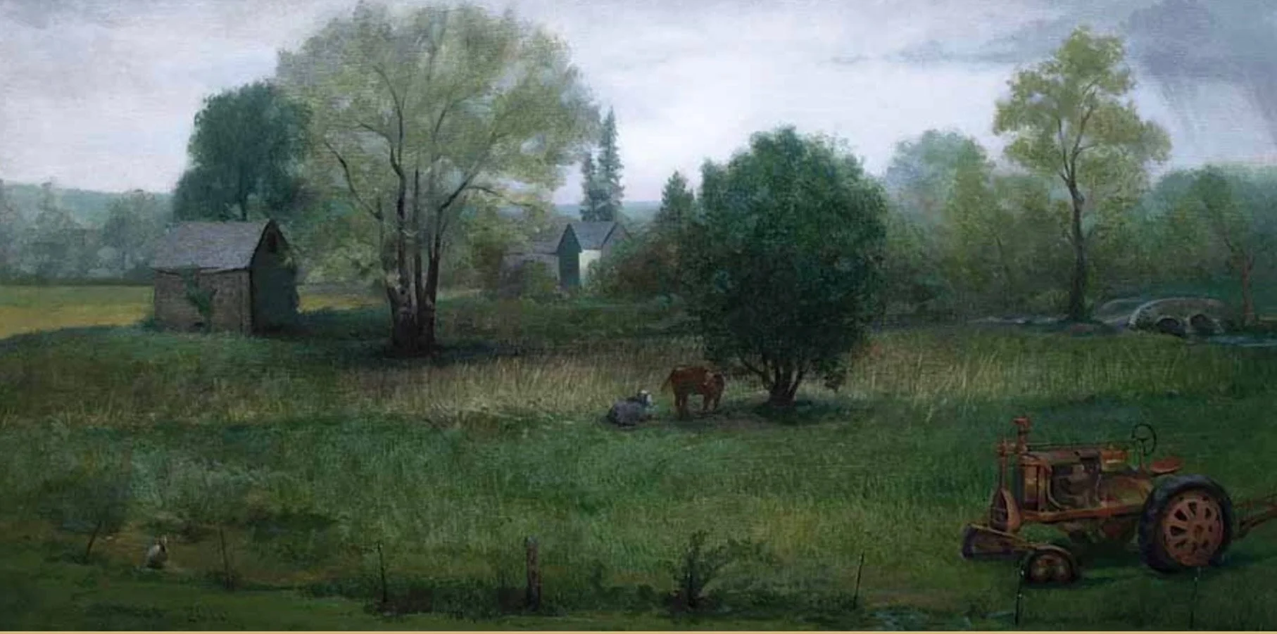 View From My Studio - oil on canvas (30"x60")