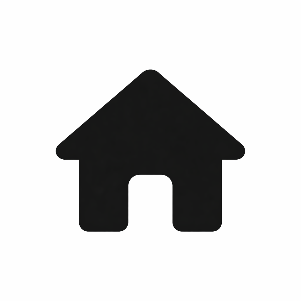 Black house icon on white background