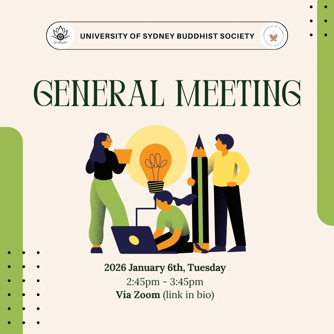 2026 is right around the corner and what better way to start off the year than taking on a role in our amazing UniBodhi Team! 

We're holding a final general meeting for the election of executives. This is your chance to get involved, have your say, 