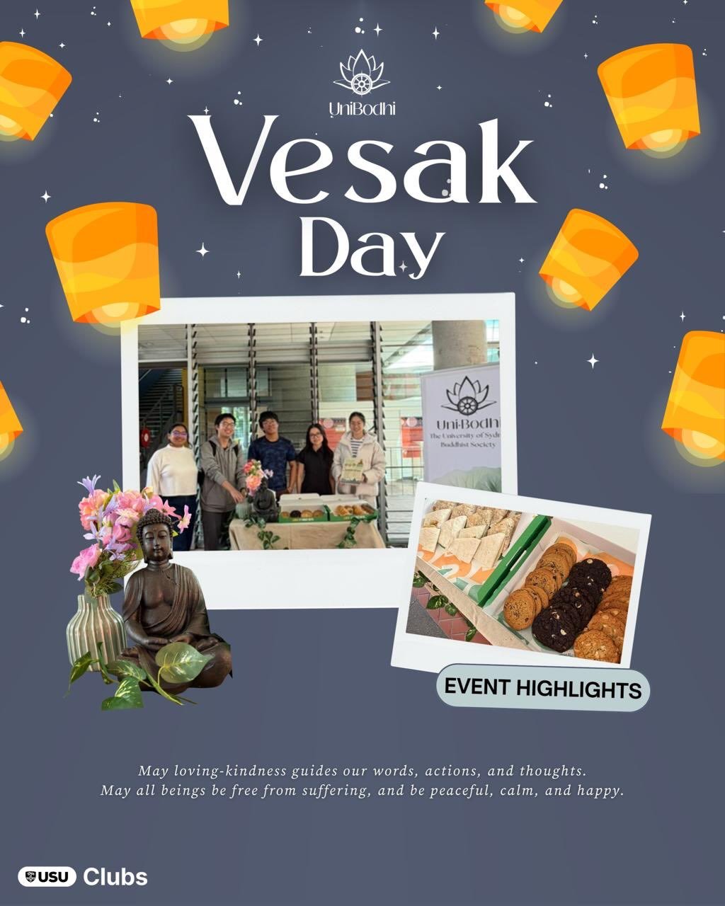 So grateful to celebrate Vesak Day together 🪷✨

Thank you to everyone who came by our stall for food, conversations, smiles, and shared moments of kindness 🤍
May the spirit of Vesak continue to bring compassion, mindfulness, and peace into our dail