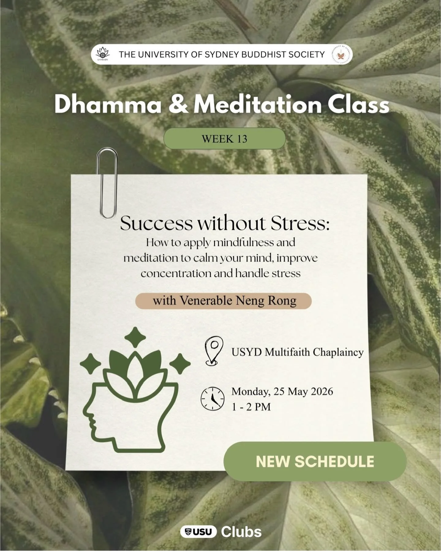 What if stress wasn&rsquo;t the price of success? 🤔

The Buddha had something to say about that &mdash; and Venerable Neng Rong is breaking it all down this Monday 🌿 

Come through, take a breath, and leave with actual tools you can use for exams a