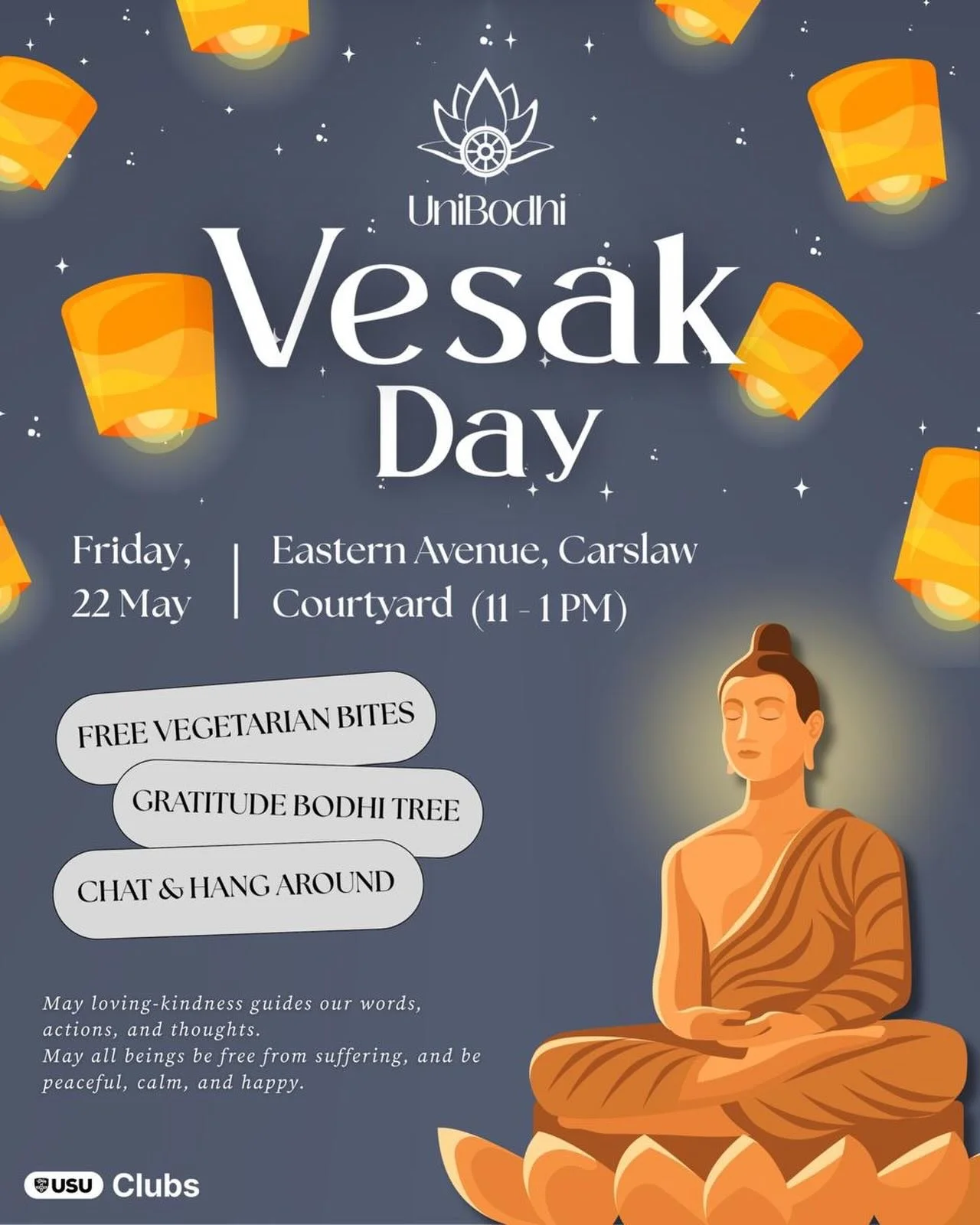 🪷Happy Vesak Day!🪷
As we commemorate the birth, enlightenment, and parinirvana of the Buddha, let us pause and reflect on the Buddha&rsquo;s teachings of wisdom, compassion, and peace.

May loving-kindness guide our words, actions, and thoughts&mda