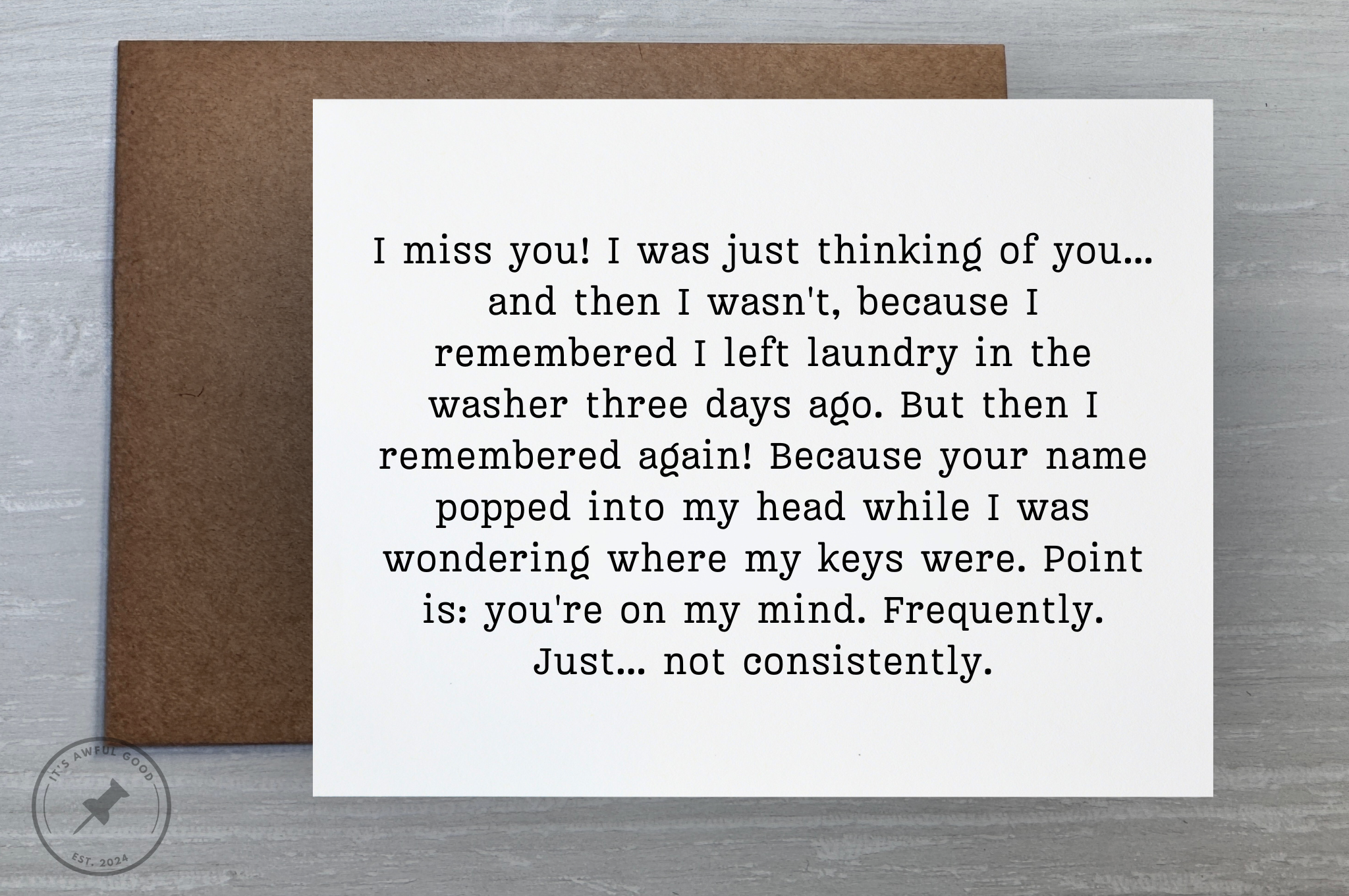 “I miss you!” - Greeting Card