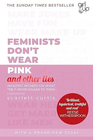White and pink book cover with white , pink and red text.