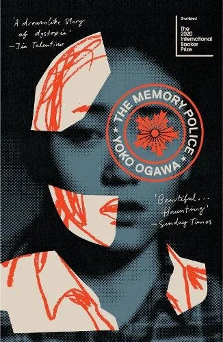 Black cover with a monochrome photo of an East Asian woman with a red outline superimposed on top and a stamp print, white text.