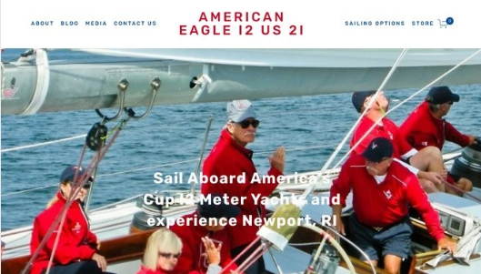 American Eagle US-21 — ameagle12us21.com  Comprehensive website for a historic 12-Metre yacht, integrating archival history, technical detail, and modern charter information within a clear, sustainable structure.