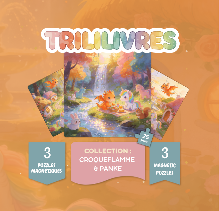 Puzzle : Croqueflamme et Panke + jeu “Trouve les objets”