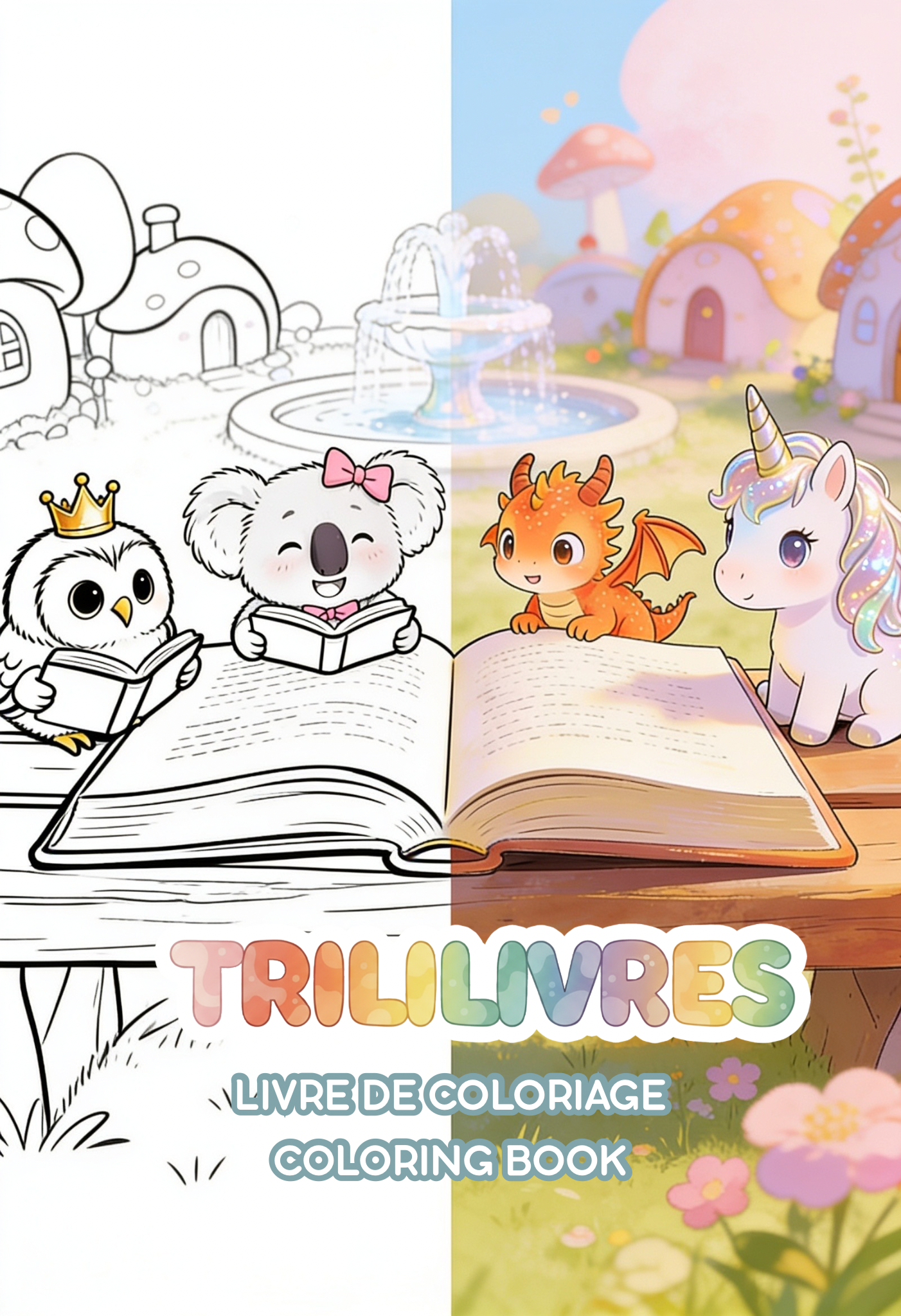 Livre de Coloriage : Les Quatre Gardiens du Village