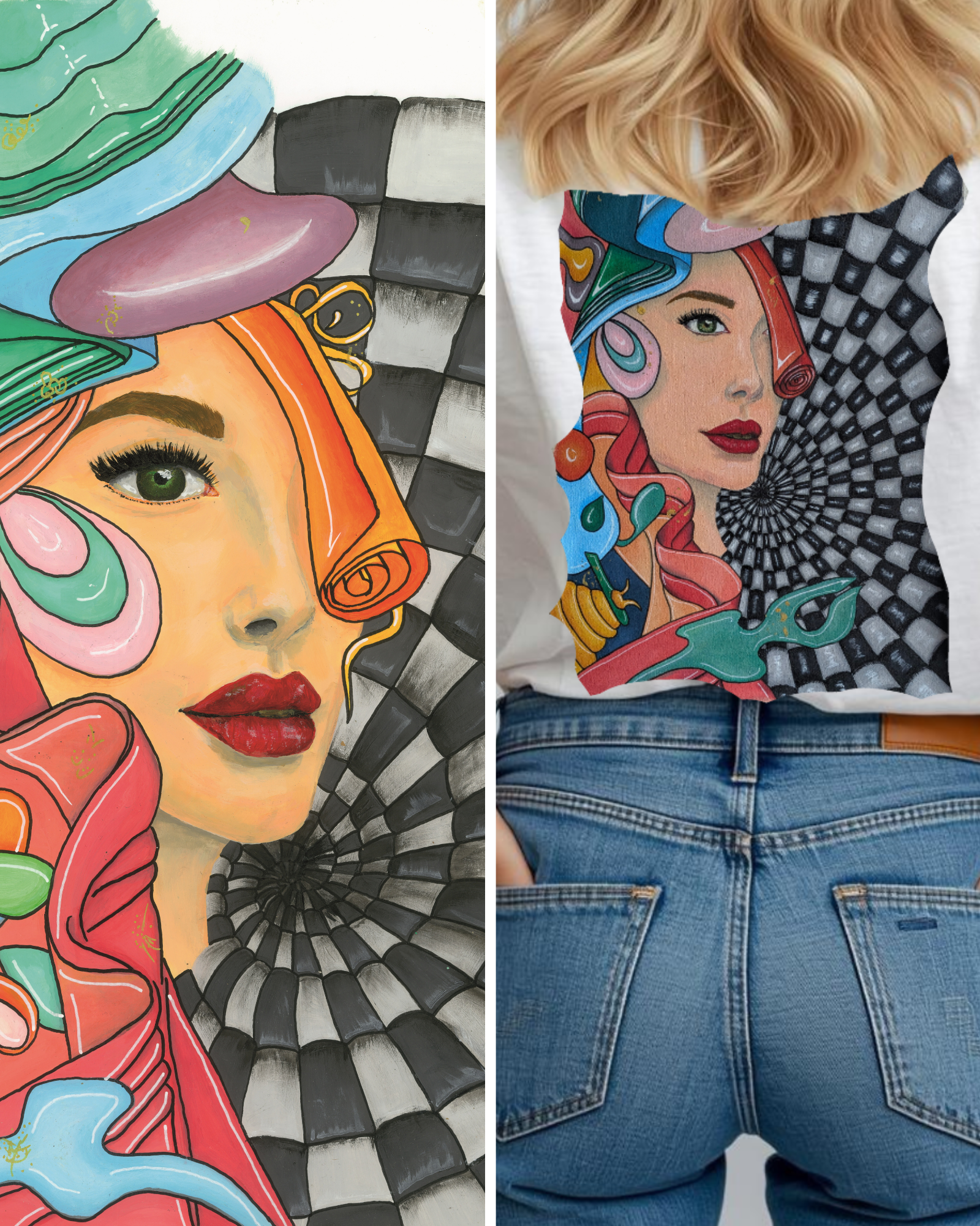 deploiement d’un dessin original sur support textile