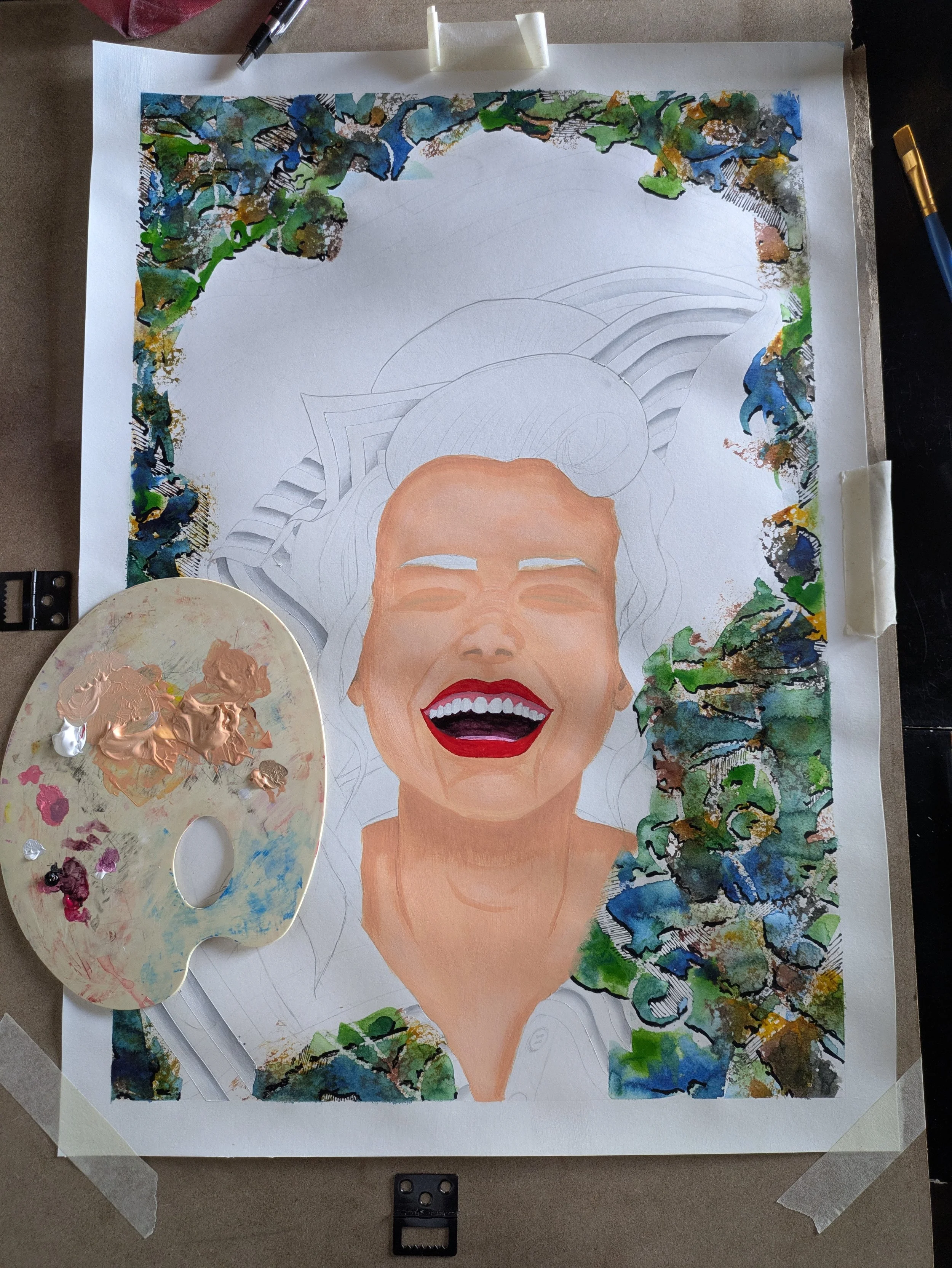 œuvre Cadeau d'un instant en cours de création par Cou'TAG.