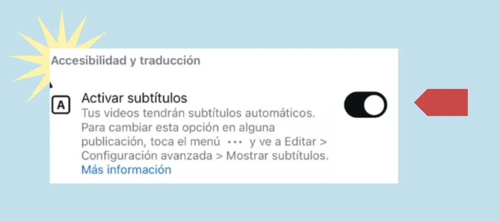 Trucos para mejorar alcance en Instagram. Activar subtítulos es clave.