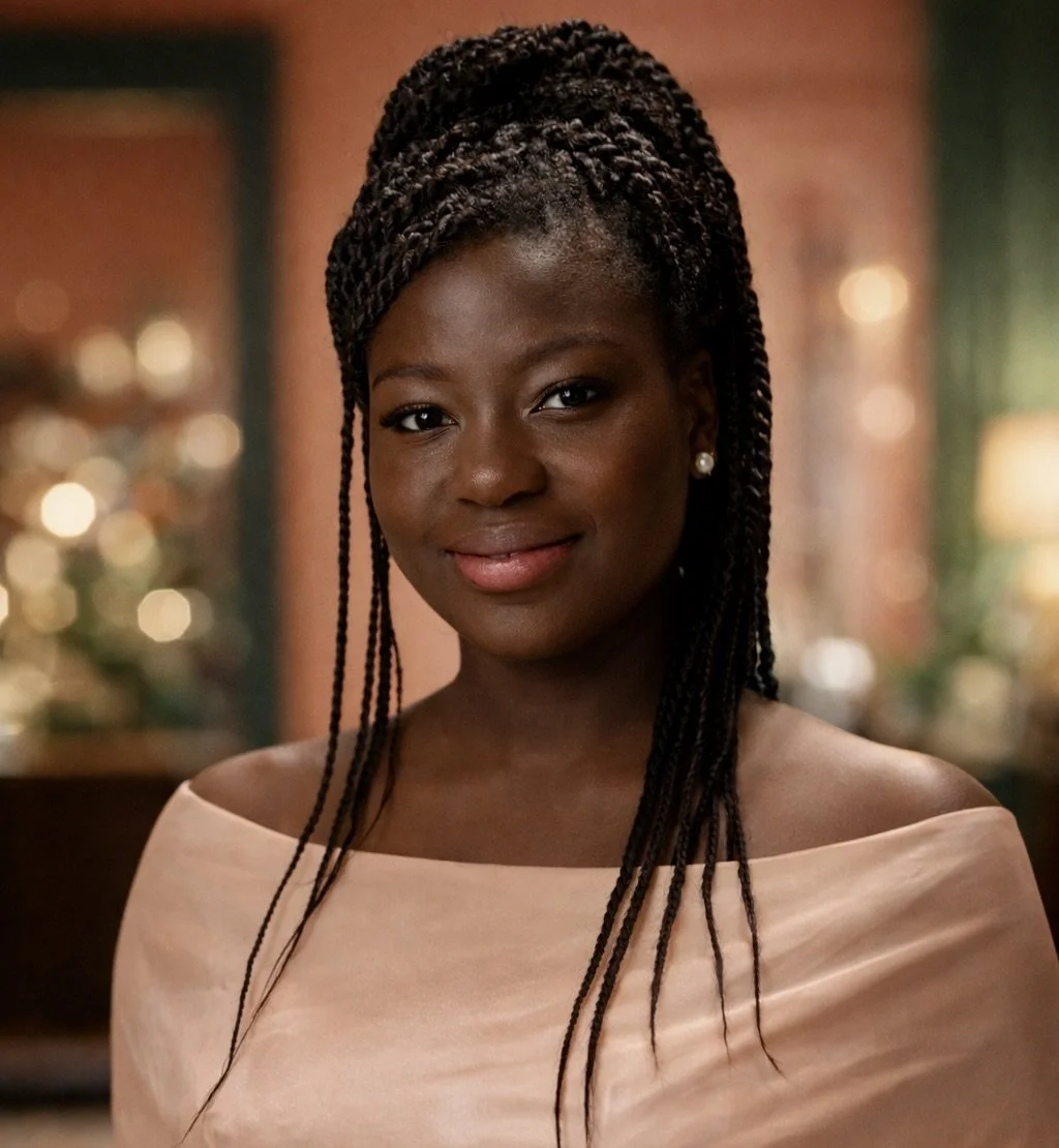 Candice Debrah, Artist in Coral Dress