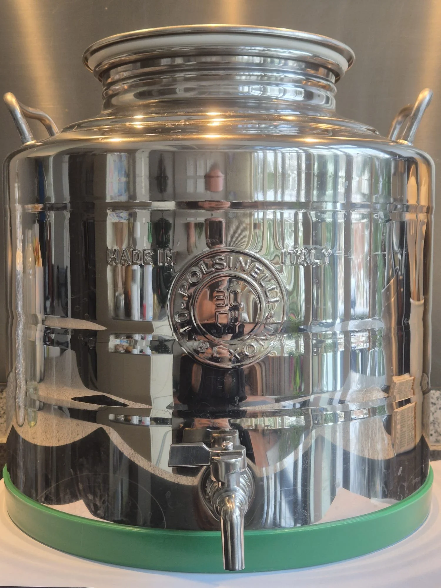 fut inox 30l conservation huile d'olive pas de plastique plastifiant plastifier