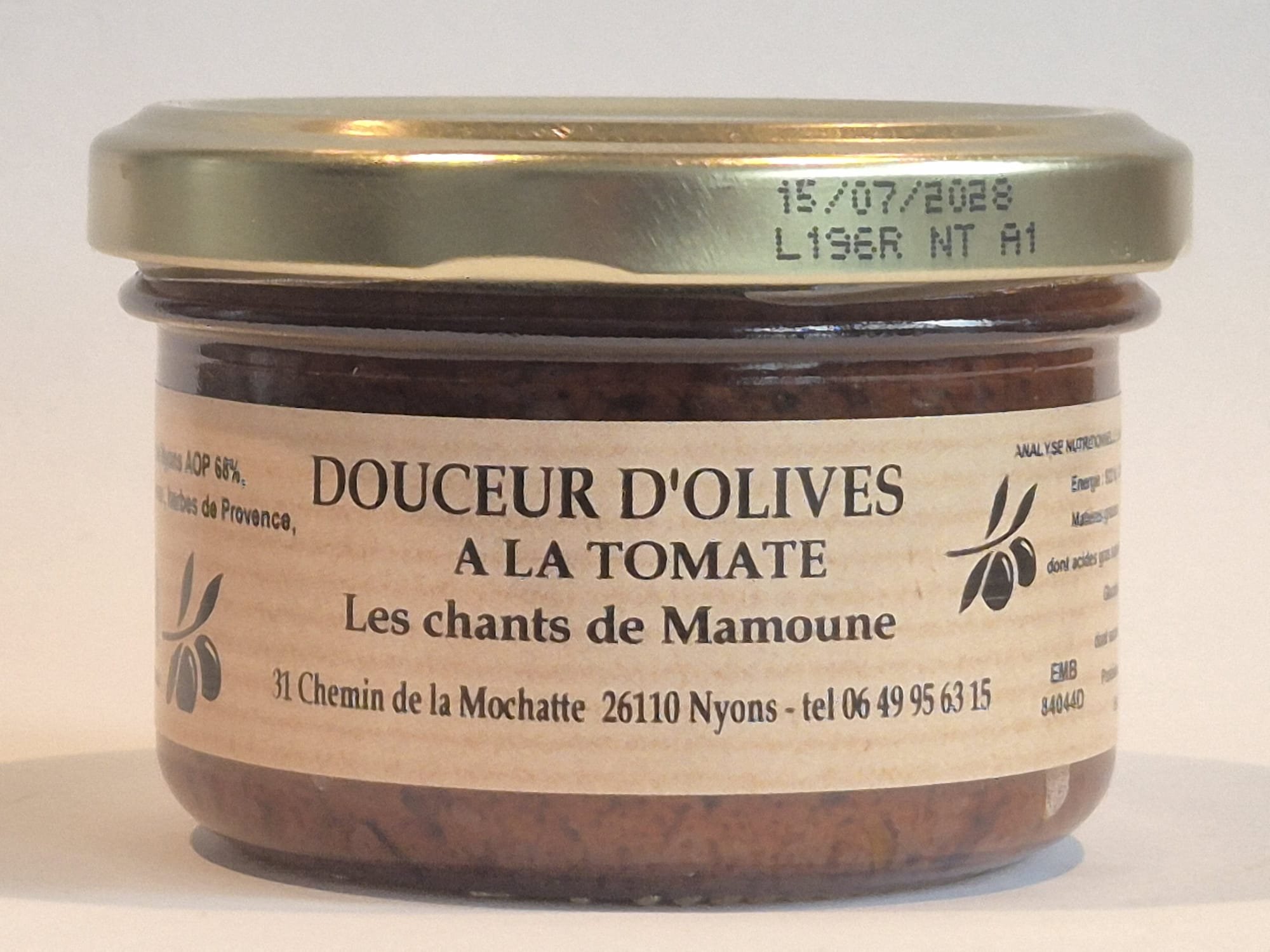 Douceur d'Olives à la tomate 90g AOP