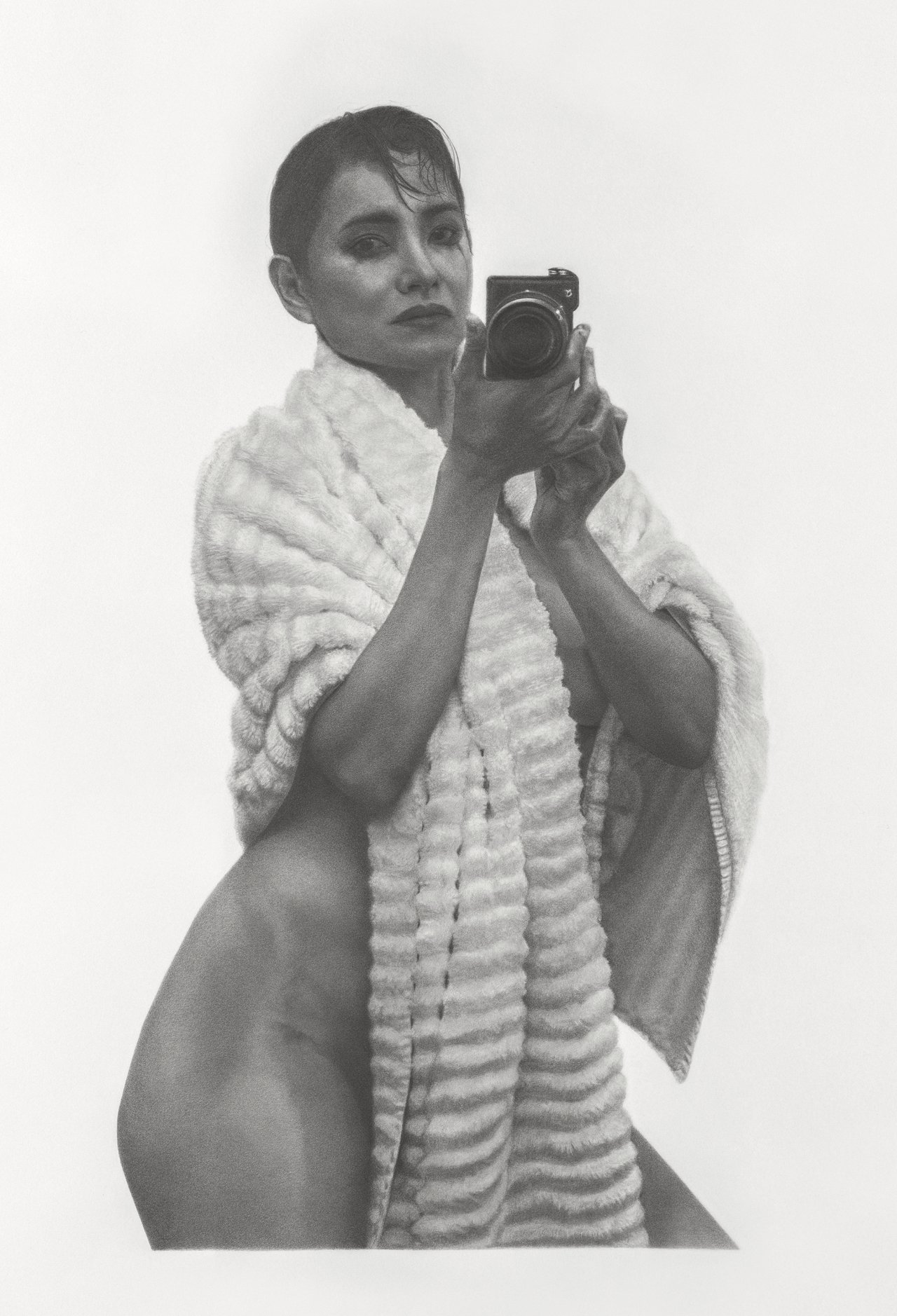  Supernova , 2021. Graphite on paper — 24 x 16 1/2 inches (60.96 x 41.91 cm)