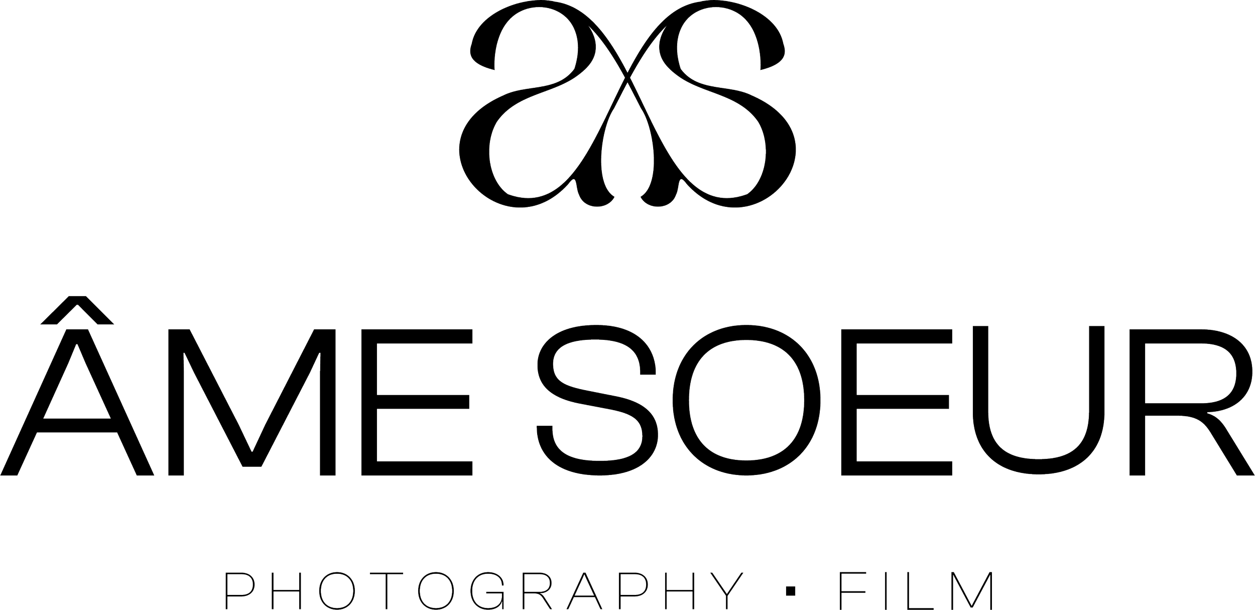Logo de AME SOEUR, duo de photographe argentique et numérique basé à Lyon et bordeaux en France et en destination wedding