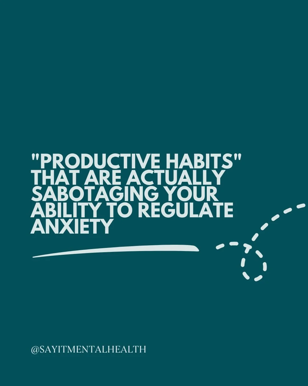 Are these habits keeping you stuck? They probably don&rsquo;t look like bad habits at all. That&rsquo;s the tricky part about anxiety&hellip;it hides really well behind productivity, routines, and &ldquo;having it together.&rdquo;

Swipe to see what 