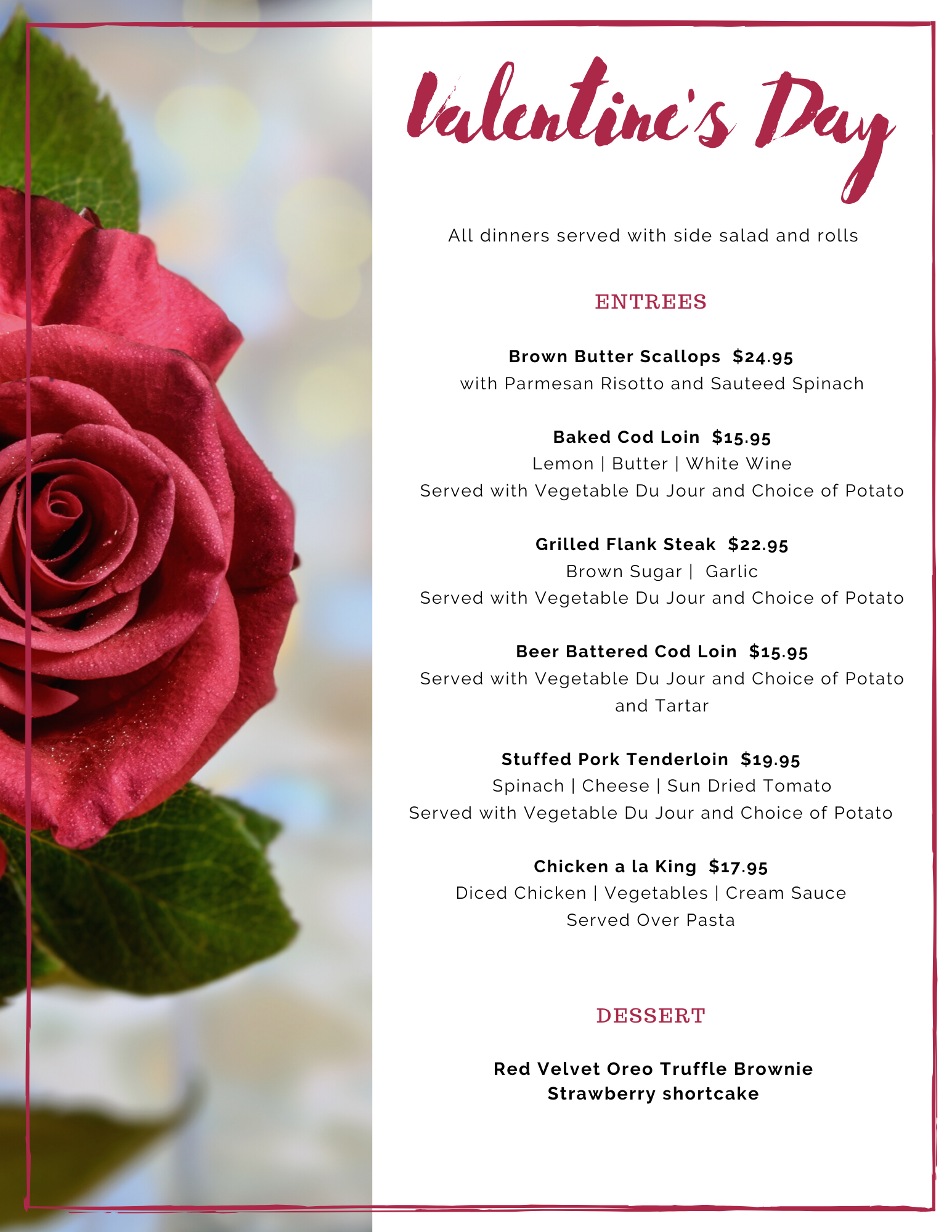 Bullseye Valentine's Day menu.png
