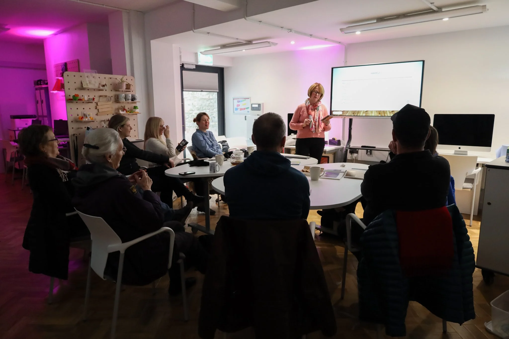 The workshop Haiga- Haiku with Julie Pearson, 2023