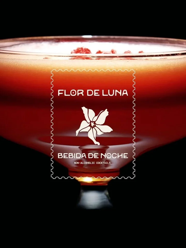 Brief: Build a series of graphics promoting a social mixer &ldquo;Bebida de Noche&rdquo; hosted by non alcoholic cocktail brand, FLOR DE LUNA 🍸🌛