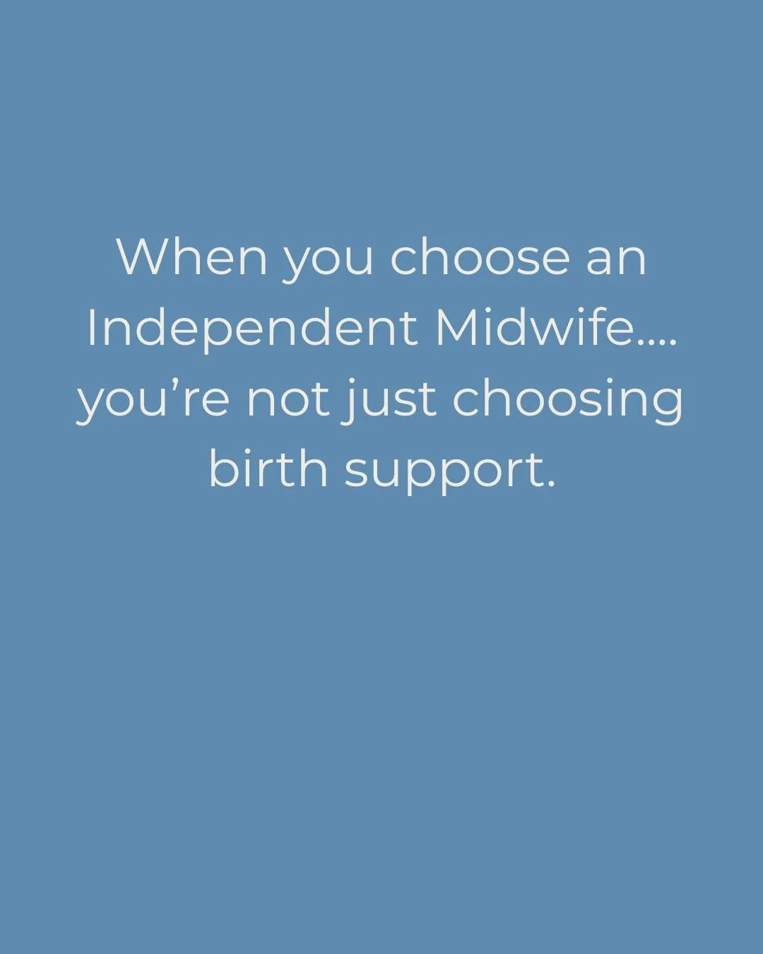 When families choose an independent midwife, they often think of the birth.
But what they are really choosing is how they want to feel throughout pregnancy and beyond.

Informed.
Heard.
Safe.
Supported.
Known.

So much ofthis work happens long before