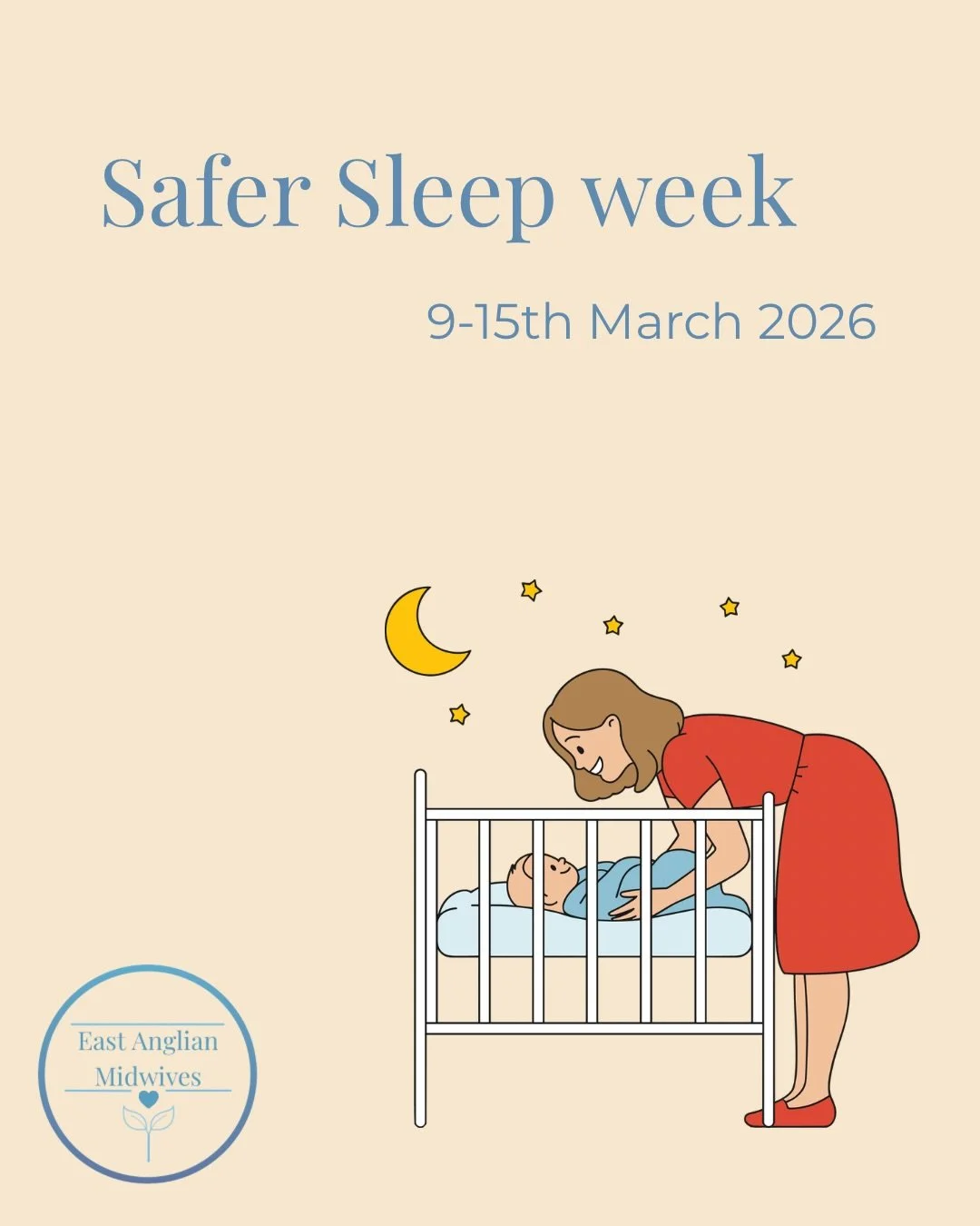 9-15th March 2026 is Safer Sleep week!

This is a subject we always cover in pregnancy with our families, so that they feel prepared and knowledgeable in how to keep their babies safe whilst sleeping. 

Co-sleeping is also a huge topic of conversatio