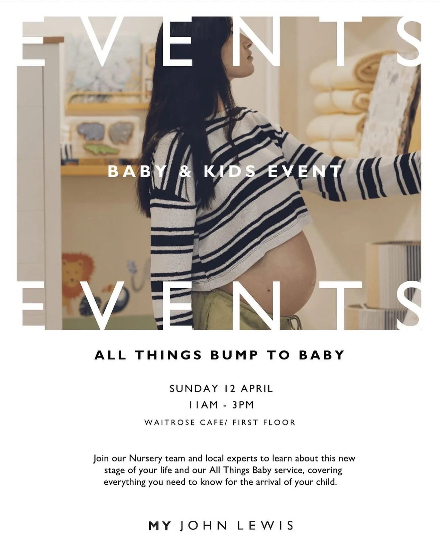 Beth will be at the @johnlewis_ipswich &ldquo;All things bump to baby&rdquo; event on Sunday 12th April! 

Come down and meet the nursery team at John Lewis and other local pregnancy and baby care providers! 

Tickets are free but need to be booked i