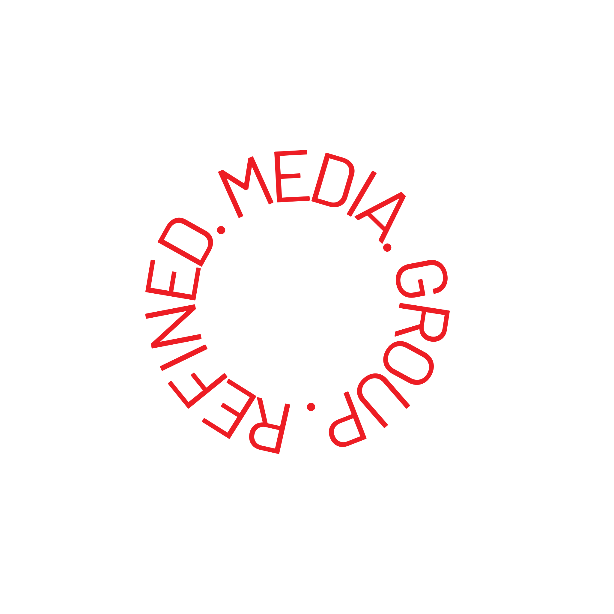 Red text reading 'RENEE.D. MEDIC. GROUP' arranged in a circle on a black background.
