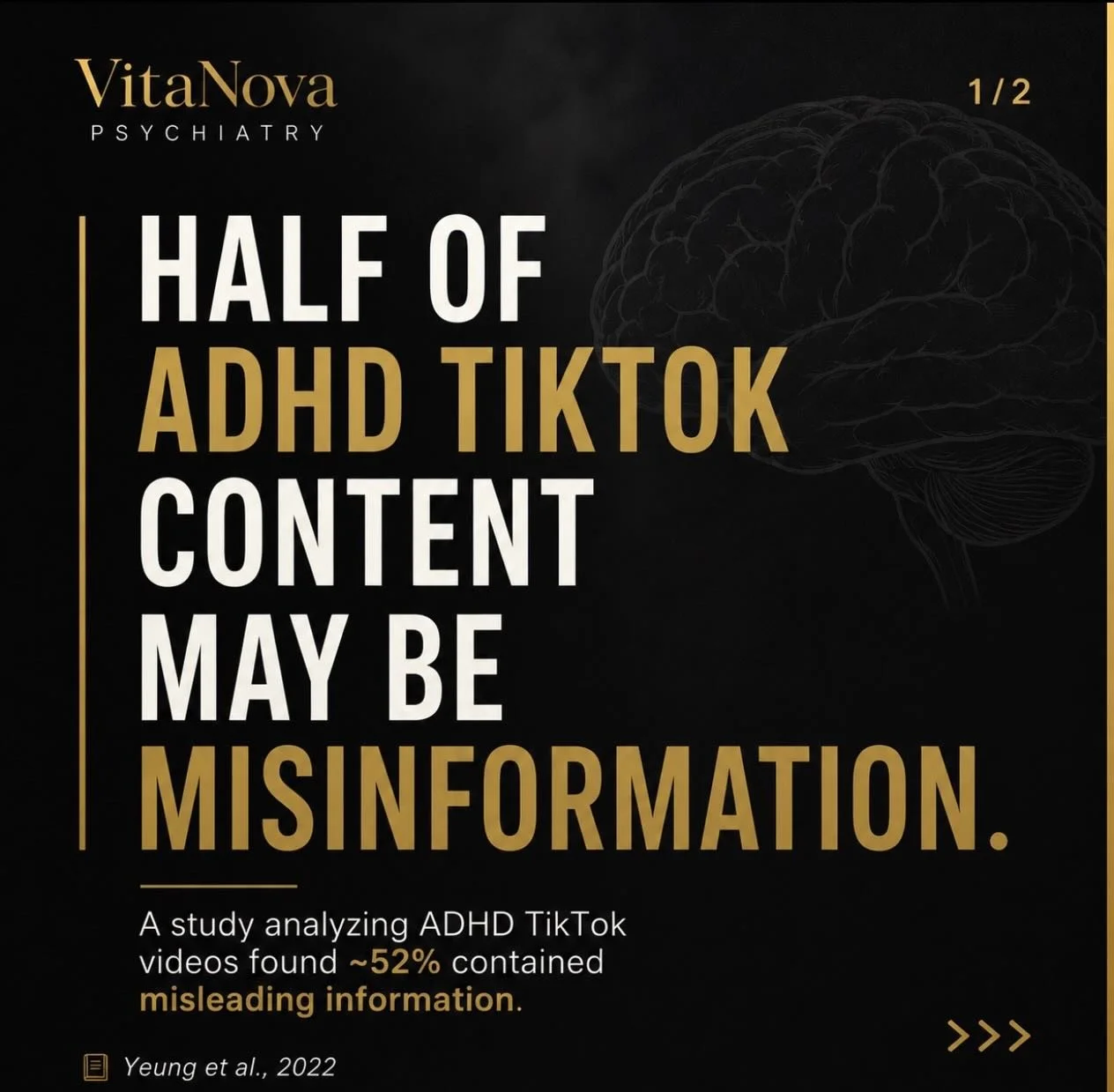 🧠💪
If a mental health video feels eerily relatable&hellip; that still doesn&rsquo;t make it diagnostic.

A study analyzing ADHD TikTok content found that approximately 52% of videos contained misleading information, often describing symptoms so bro