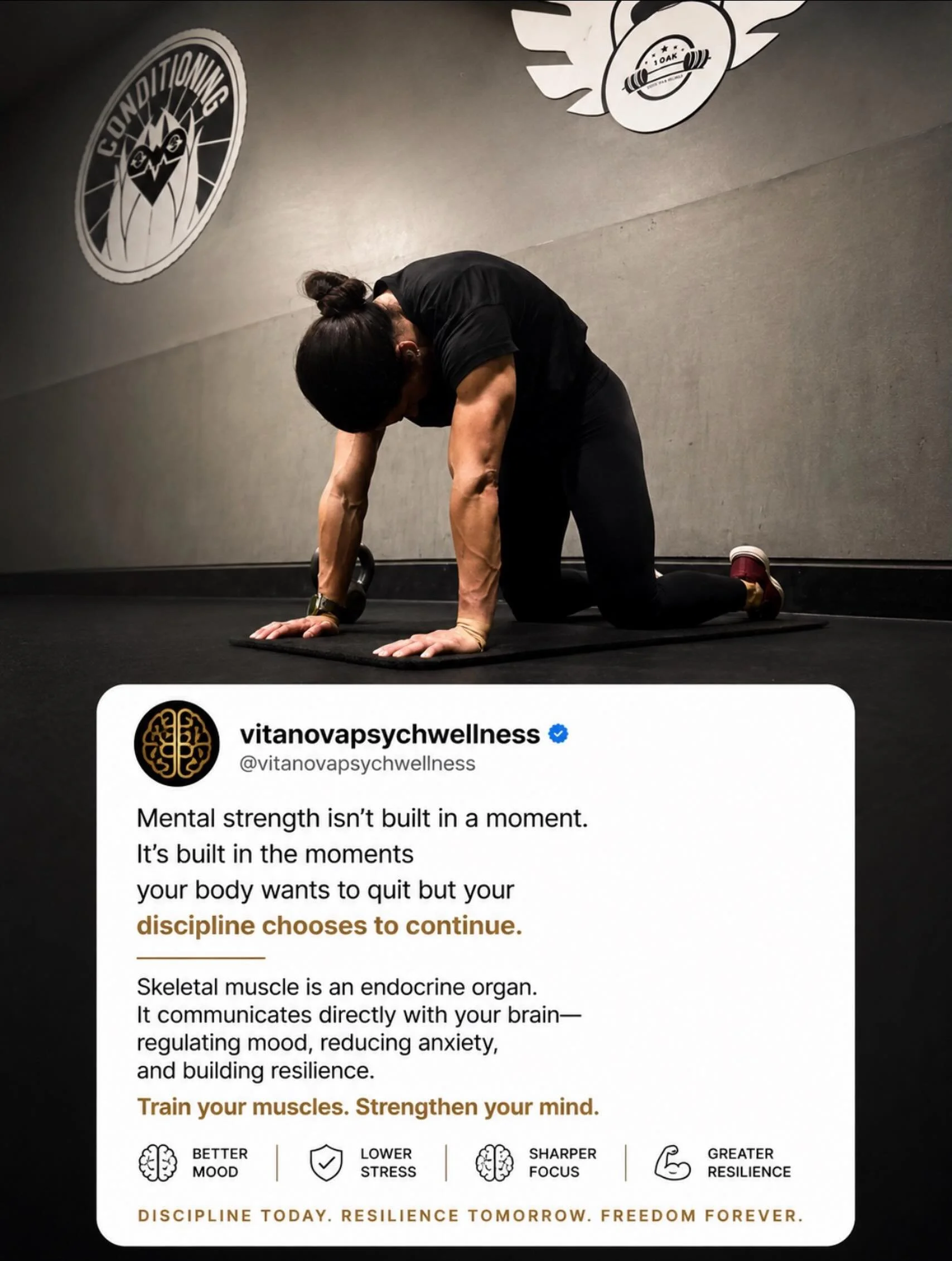 Mental strength isn&rsquo;t built in comfort.

It&rsquo;s built in the moments where quitting feels easier.

The fascinating part?

Skeletal muscle directly communicates with the brain through endocrine signaling.

Movement changes physiology.

Physi