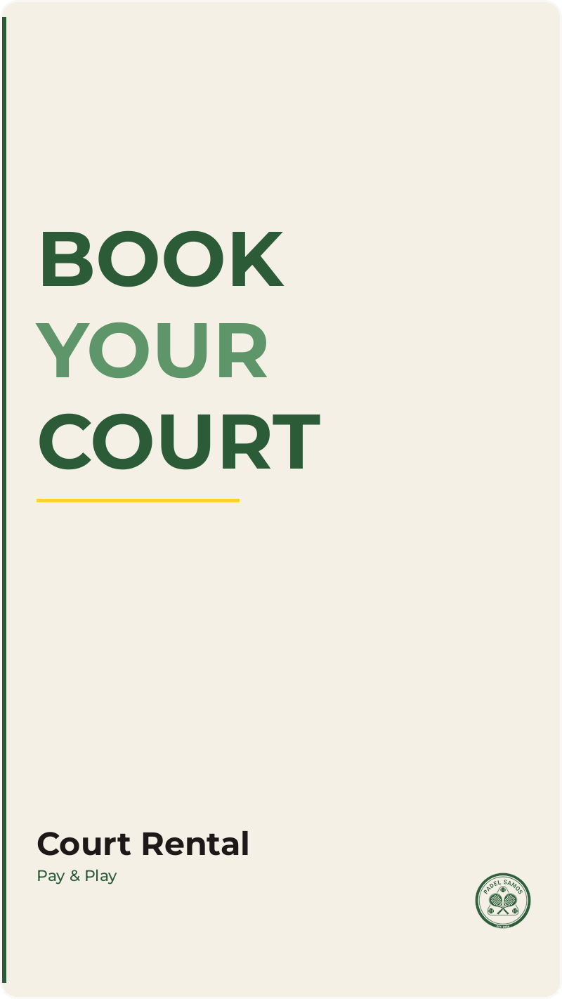 court rental - pay and play