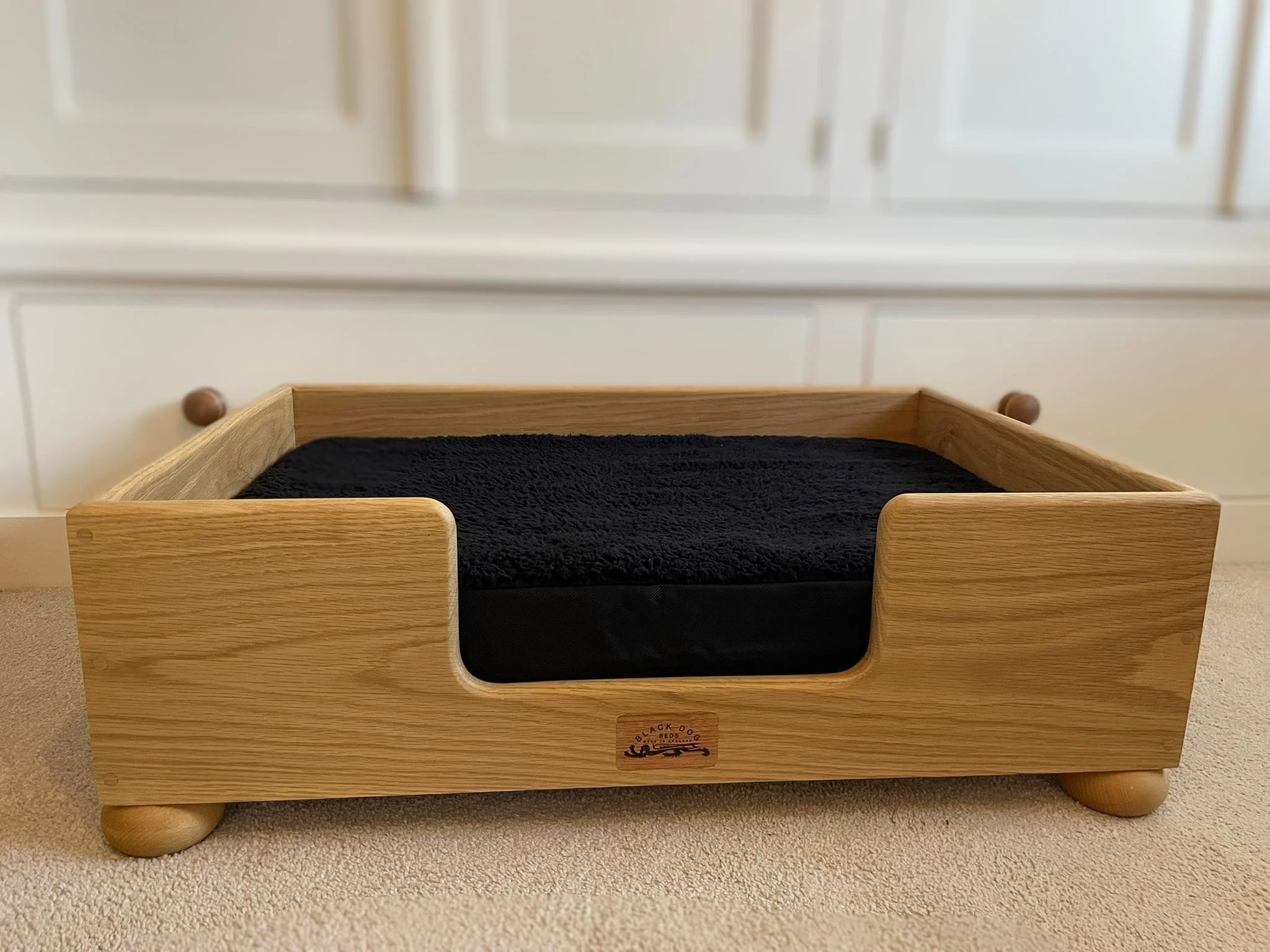 "Barren" oak frame finished in light.