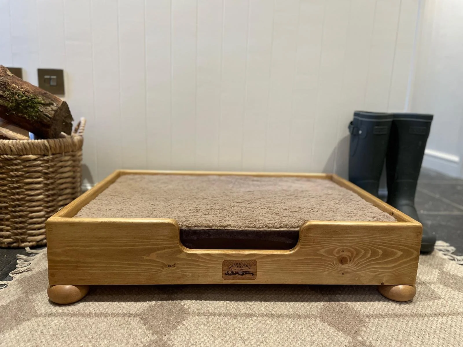 "Earl" pine frame finished in dark.