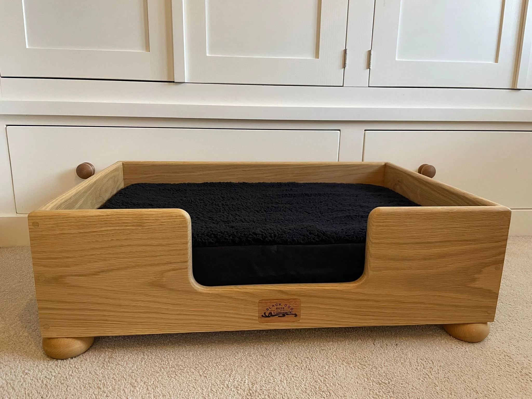 "Barren" oak frame finished in light.