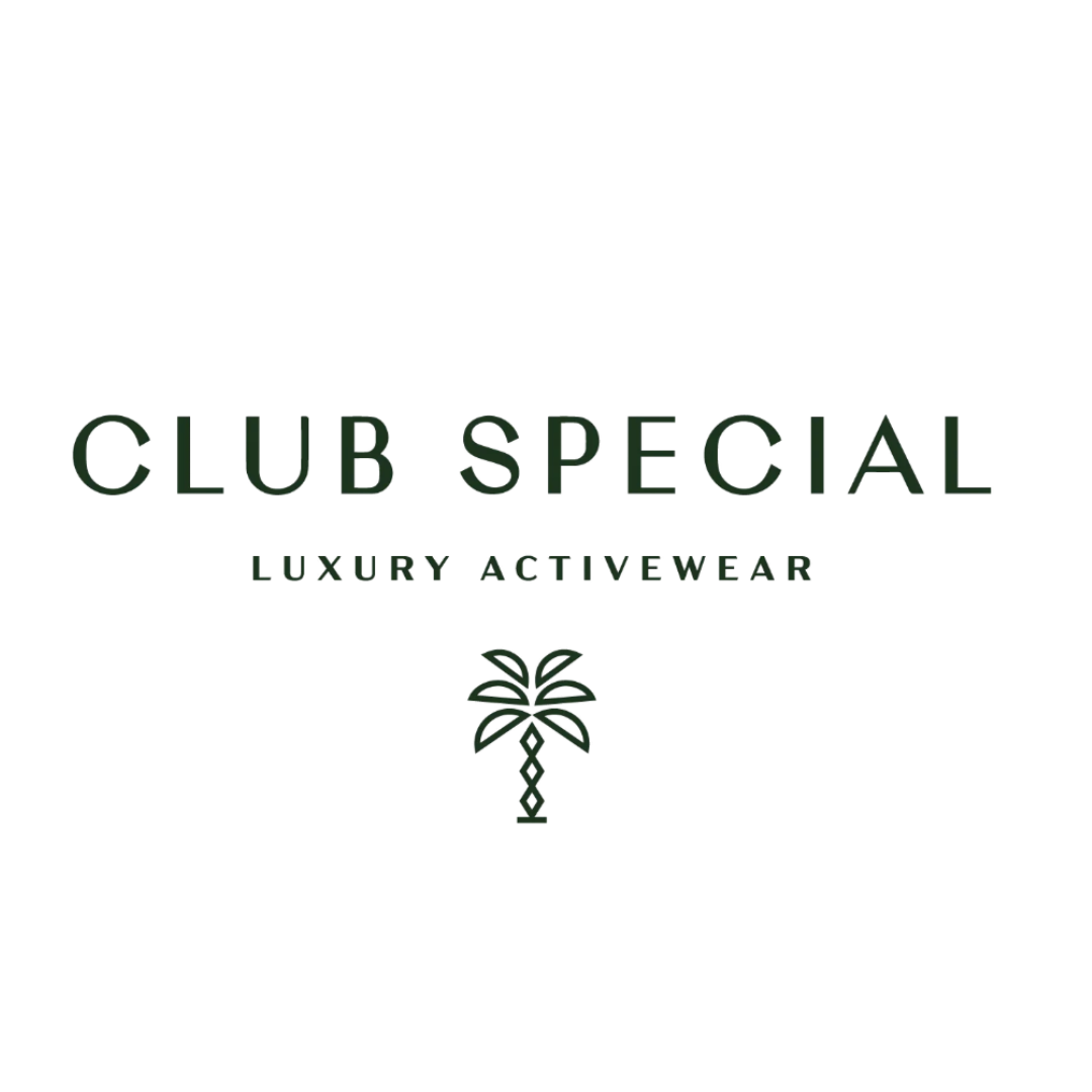 Club Special logo with stylized palm tree and neon purple and green accents.